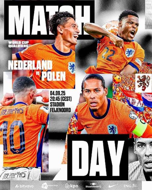 荷兰队名单：范迪克领衔利物浦4人，德容、廷伯在列，无德里赫特